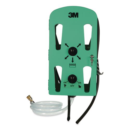 Image of 3M 85851 Flow Control System Chemical Dispenser, Action Gap with Pressure Relief Valve, (4) 0.5 gal, 12.25 x 6.3 x 22.5, Green