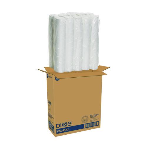 Image of Dixie® DSL9542 Smart Top Reclosable Lids for Hot Cups, Fits 10 oz to 20 oz Hot Cups, Plastic, White, 1,000/Carton