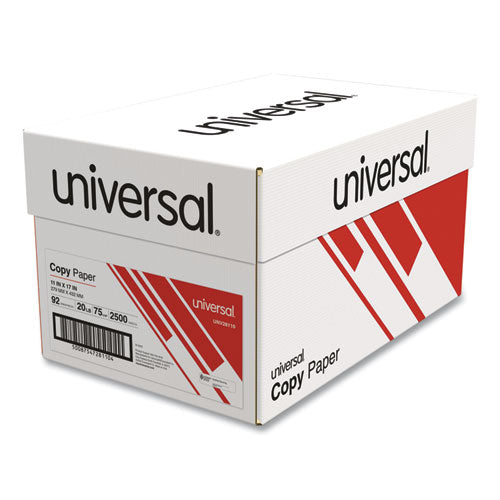Image of Universal® UNV28110 Copy Paper, 92 Bright, 20 lb Bond Weight, 11 x 17, White, 500 Sheets/Ream, 5 Reams/Carton