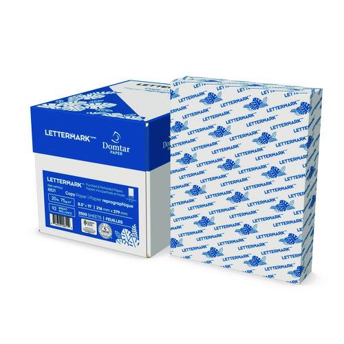Image of Lettermark Custom Cut-Sheet Copy Paper, 92 Bright, Micro-Perforated 3.66" from Bottom, 20 lb Bond Weight, 8.5 x 11, White, 500/Ream