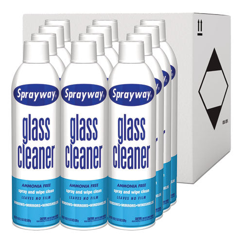 Image of Sprayway® 1000000075 Glass Cleaner, 19 oz Aerosol Spray, 12/Carton