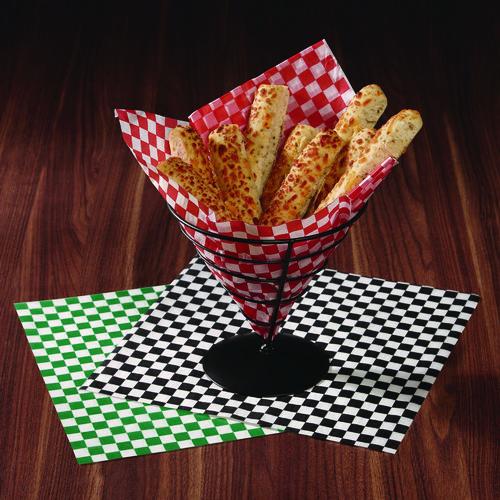 Image of Paterson WG01008 Grease-Resistant Food Wrap, 12 x 12, Red Check, 5,000/Carton