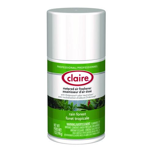 Image of Claire® 1000003943 Metered Air Freshener, Rain Forest, 11 oz Aerosol Spray, 12/Carton