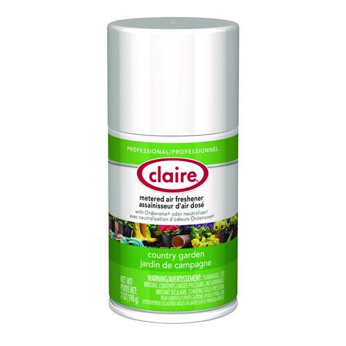 Image of Claire® 1000003941 Metered Air Freshener, Country Garden, 11 oz Aerosol Spray, 12/Carton
