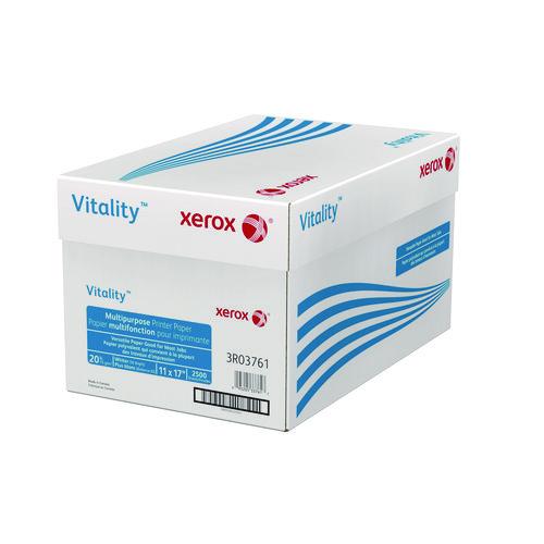 Image of xerox 3R03761 Vitality Multipurpose Print Paper, 92 Bright, 20 lb Bond Weight, 11 x 17, White, 500/Ream