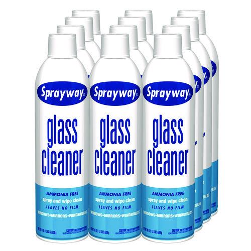 Image of Sprayway® 1000000075 Glass Cleaner, 19 oz Aerosol Spray, 12/Carton