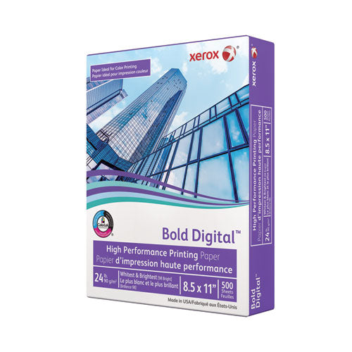 Image of xerox 3R11540 Bold Digital Printing Paper, 98 Bright, 24 lb Bond Weight, 8.5 x 11, White, 500/Ream