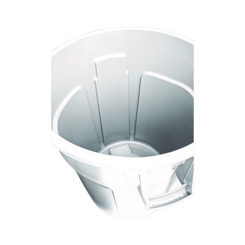 Image of Rubbermaid® Commercial FG262000WHT Vented Round Brute Container, 20 gal, Plastic, White