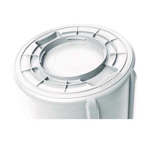 Image of Rubbermaid® Commercial FG263200WHT Vented Round Brute Container, 32 gal, Plastic, White