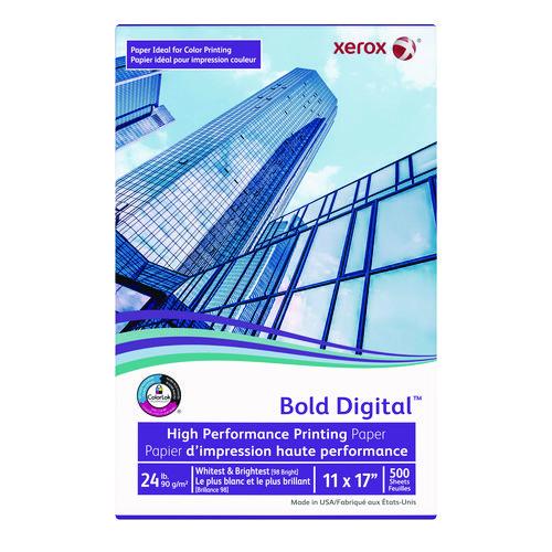 Image of xerox 3R11543R Bold Digital Printing Paper, 98 Bright, 24 lb Bond Weight, 11 x 17, White, 500/Ream