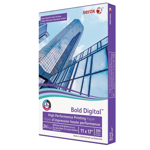 Image of xerox 3R11543R Bold Digital Printing Paper, 98 Bright, 24 lb Bond Weight, 11 x 17, White, 500/Ream
