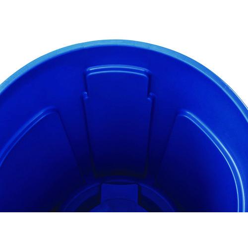 Image of Rubbermaid® Commercial FG264307BLUE Brute Recycling Container, 44 gal, Polyethylene, Blue