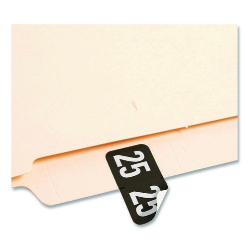 Image of Smead Yearly End Tab File Folder Labels, 25, 0.75 x 1.5, Black, 500/Roll