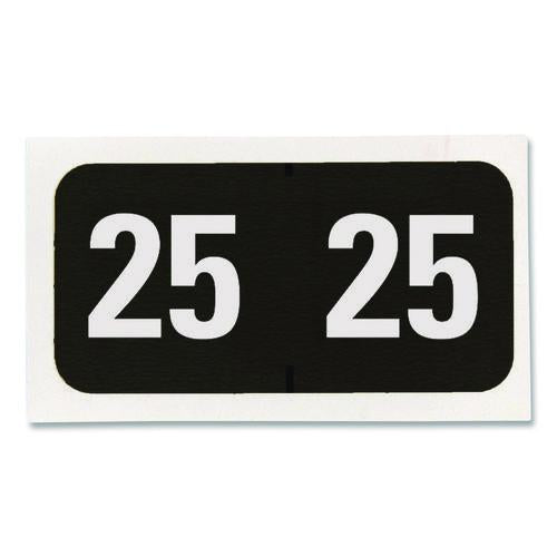 Image of Smead Yearly End Tab File Folder Labels, 25, 0.75 x 1.5, Black, 500/Roll