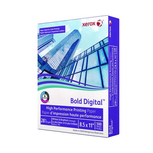 Image of xerox 3R11760 Bold Digital Printing Paper, 100 Bright, 28 lb Bond Weight, 8.5 x 11, White, 500/Ream