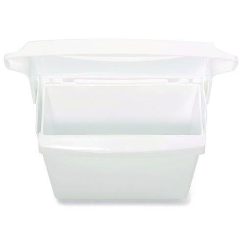 Image of Rubbermaid® Commercial FG614000WHT Sanitary Napkin Receptacle with Rigid Liner, Plastic, White