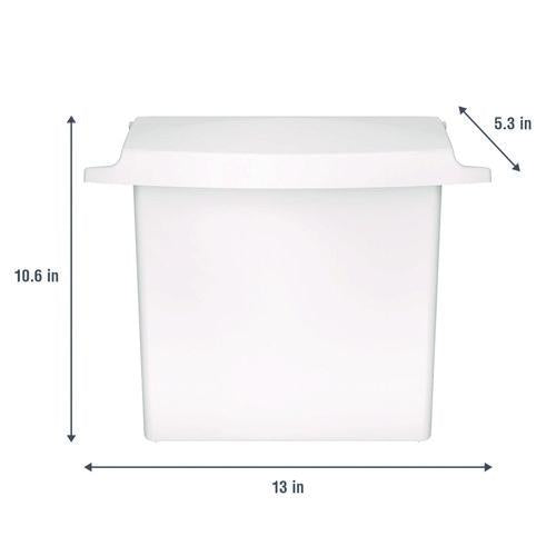 Image of Rubbermaid® Commercial FG614000WHT Sanitary Napkin Receptacle with Rigid Liner, Plastic, White