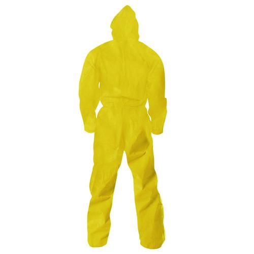 Image of KleenGuard KCC 09815 A70 Chemical Spray Protection Coveralls, Elastic Wrists, Ankles, Hood, 2X-Large, Yellow, 12/Carton