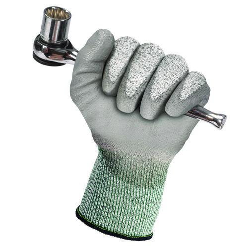 Image of KleenGuard KCC13825 G60 Level 3 Economy Cut Resistant Gloves, EN388: 4X42B, 9" Long, Large (Size 9), Gray/Marled Gray, 12 Pairs/Carton