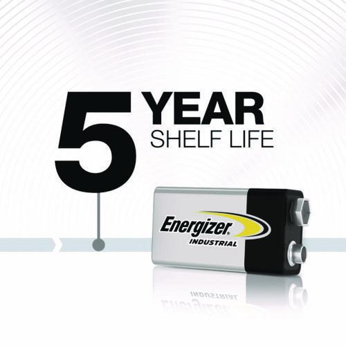 Image of Energizer® EN22 Industrial Alkaline 9v Batteries, 12/box