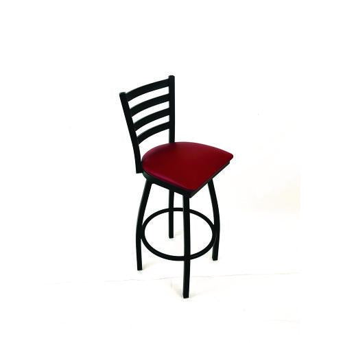 Image of JMC Furniture BBBVSBUR Boggs Series Barstool, Supports Up to 300 lb, 30.5" Seat Height, Burgundy Seat, Black Back, Black Base