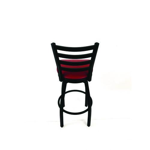 Image of JMC Furniture BBBVSBUR Boggs Series Barstool, Supports Up to 300 lb, 30.5" Seat Height, Burgundy Seat, Black Back, Black Base