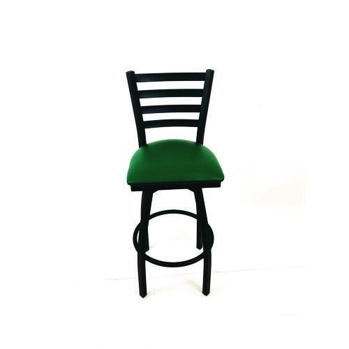 Image of JMC Furniture BBBVSGRN Boggs Series Barstool, Supports Up to 300 lb, 30.5" Seat Height, Green Seat, Black Back, Black Base