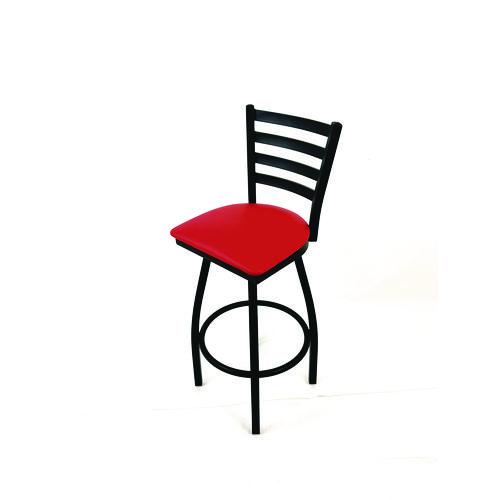 Image of JMC Furniture BBBVSRED Boggs Series Barstool, Supports Up to 300 lb, 30.5" Seat Height, Red Seat, Black Back, Black Base