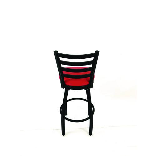 Image of JMC Furniture BBBVSRED Boggs Series Barstool, Supports Up to 300 lb, 30.5" Seat Height, Red Seat, Black Back, Black Base