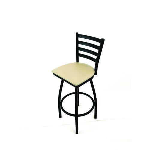 Image of JMC Furniture BBBVSTAU Boggs Series Barstool, Supports Up to 300 lb, 30.5" Seat Height, Taupe Seat, Black Back, Black Base