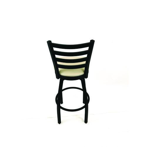 Image of JMC Furniture BBBVSTAU Boggs Series Barstool, Supports Up to 300 lb, 30.5" Seat Height, Taupe Seat, Black Back, Black Base