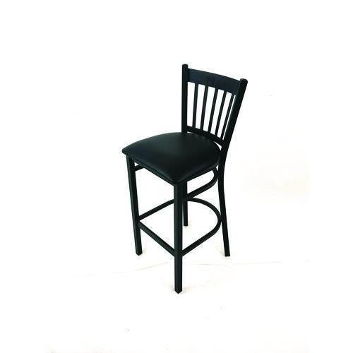 Image of JMC Furniture CBBVSBLK Cobra Series Barstool, Supports Up to 300 lb, 28.5" Seat Height, Black Seat, Black Back, Black Base