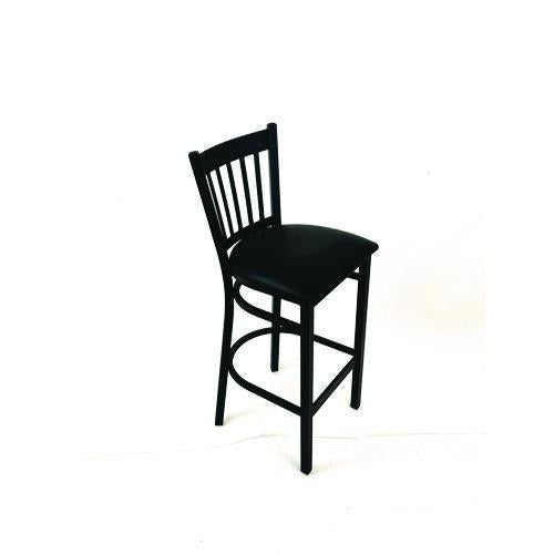 Image of JMC Furniture CBBVSBLK Cobra Series Barstool, Supports Up to 300 lb, 28.5" Seat Height, Black Seat, Black Back, Black Base