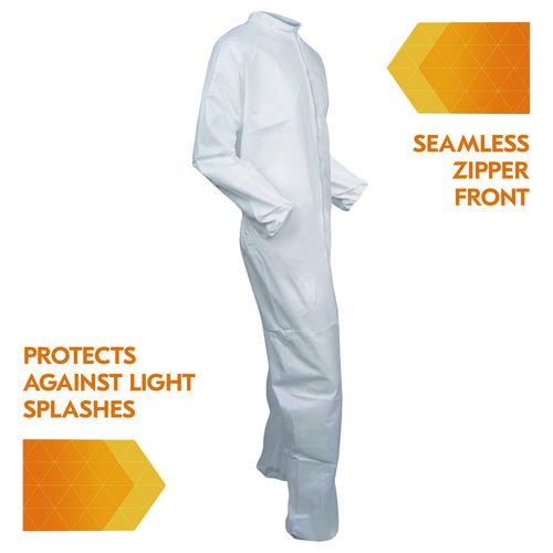 Image of KleenGuard KCC 46006 A30 Breathable Splash and Particle Protection Coveralls, 3X-Large, White, 21/Carton