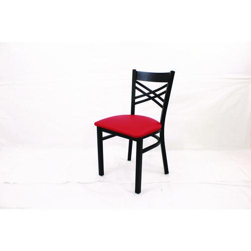 Image of JMC Furniture XCHBVSRED X Series Chair, Supports Up to 300 lb, 18" Seat Height, Red Seat, Black Back, Black Base