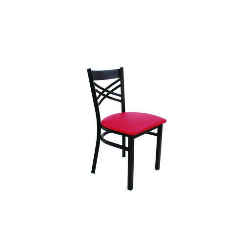 Image of JMC Furniture XCHBVSRED X Series Chair, Supports Up to 300 lb, 18" Seat Height, Red Seat, Black Back, Black Base