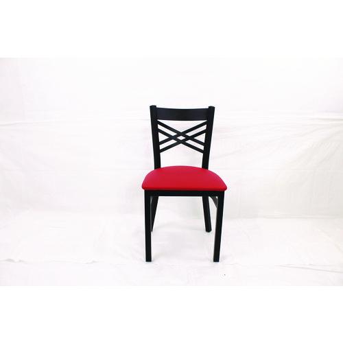 Image of JMC Furniture XCHBVSRED X Series Chair, Supports Up to 300 lb, 18" Seat Height, Red Seat, Black Back, Black Base