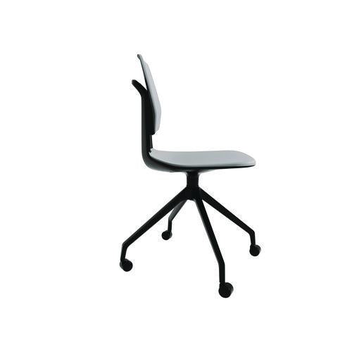 Image of Safco® 7826GR Commute Guest Chair, Supports Up to 275 lbs, 19" Seat Height, Gray Seat, Gray Back, Black Base