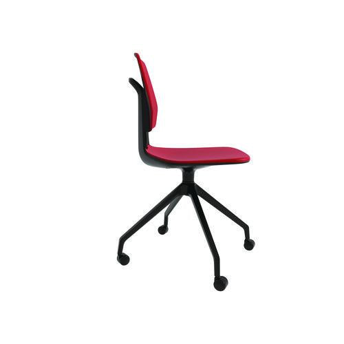Image of Safco® 7826RD Commute Guest Chair, Supports Up to 275 lbs, 19" Seat Height, Red Seat, Red Back, Black Base