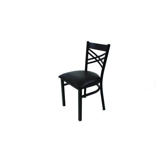 Image of JMC Furniture XCHBVSBLK X Series Chair, Supports Up to 300 lb, 18" Seat Height, Black Seat, Black Back, Black Base