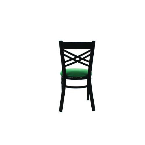 Image of JMC Furniture XCHBVSGRN X Series Chair, Supports Up to 300 lb, 18" Seat Height, Green Seat, Black Back, Black Base
