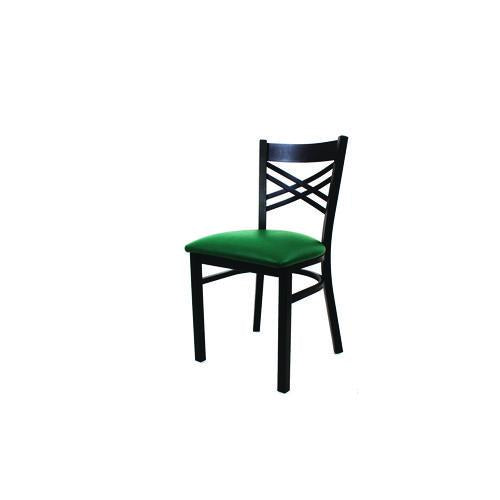 Image of JMC Furniture XCHBVSGRN X Series Chair, Supports Up to 300 lb, 18" Seat Height, Green Seat, Black Back, Black Base