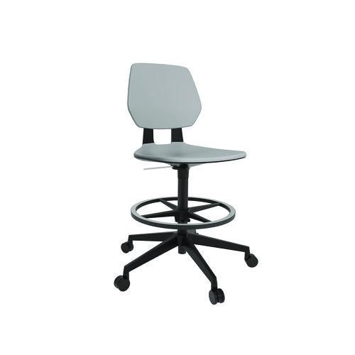 Image of Safco® 7827GR Commute Extended Height Task Chair, Supports Up to 275 lb, 18.25" to 22.25" Seat Height, Gray/Black