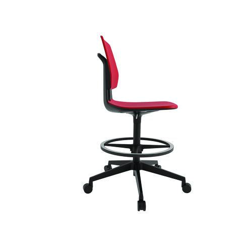Image of Safco® 7827RD Commute Extended Height Task Chair, Supports Up to 275 lb, 18.25" to 22.25" Seat Height, Red/Black