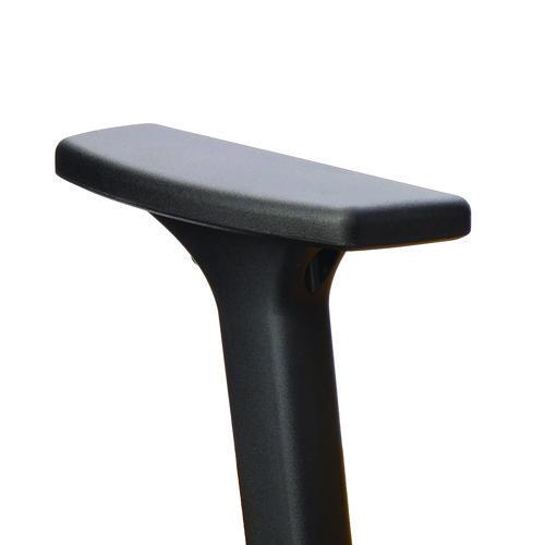 Image of Safco® 7829BL Commute Chair T-Bar Arm Set, Black, 2/Set