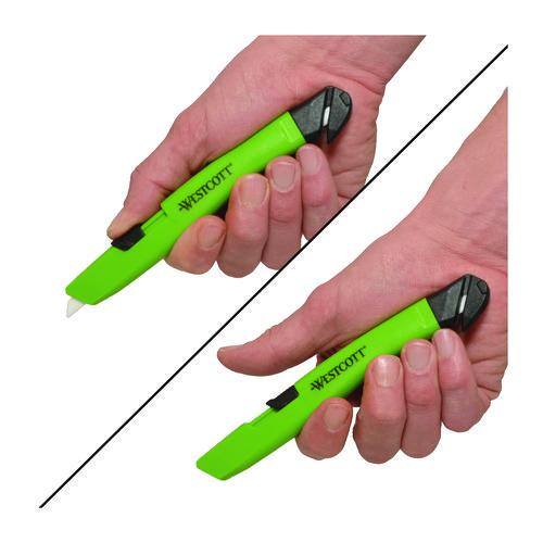 Image of Westcott® 17969 Safety Ceramic Blade Box Cutter, 0.5" Blade, 5.7" Plastic Handle, Green