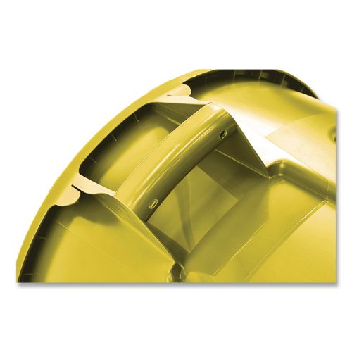 Image of Rubbermaid® Commercial FG261000YEL Vented Round Brute Container, 10 gal, Plastic, Yellow