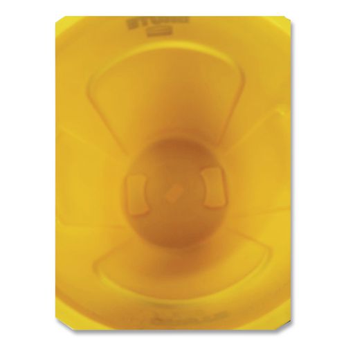 Image of Rubbermaid® Commercial FG261000YEL Vented Round Brute Container, 10 gal, Plastic, Yellow