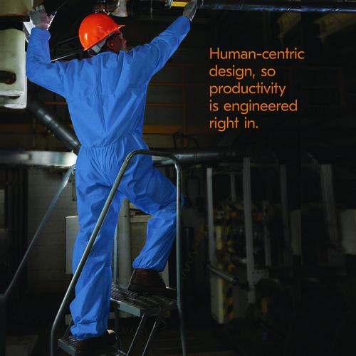 Image of KleenGuard KCC 58506 A20 Breathable Particle Protection Coveralls, Zip Front, Elastic Back, Wrists, Ankles, 3X-Large, Blue, 20/Carton
