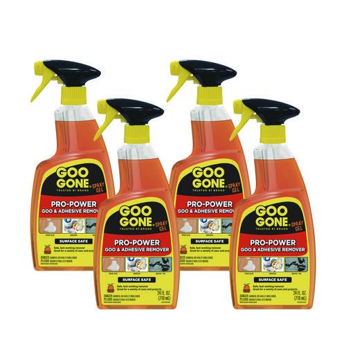 Image of Goo Gone® 2180A Pro-Power Cleaner, Citrus Scent, 24 Oz Spray Bottle, 4/carton